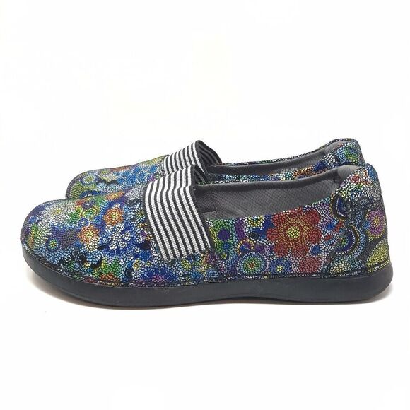Alegria Glee Hippie Chic Clogs Womens Size 36 6-6.5 Floral Flower Slip On Career - Picture 6 of 12